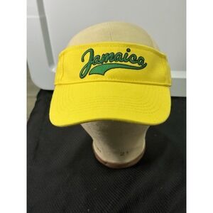 Jamaica Visor‎ Cap Beach Ocean Water Boat Hat Yellow Irie Rasta Surf